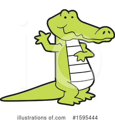 Alligator Clipart #1595444 by Johnny Sajem