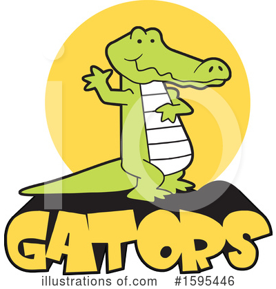 Alligator Clipart #1595446 by Johnny Sajem