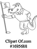 Alligator Clipart #1695688 by LaffToon