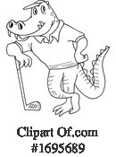 Alligator Clipart #1695689 by LaffToon