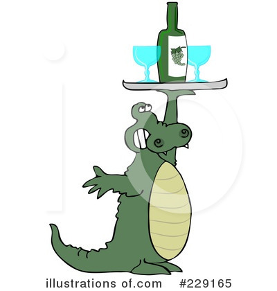 Royalty-Free (RF) Alligator Clipart Illustration by djart - Stock Sample #229165
