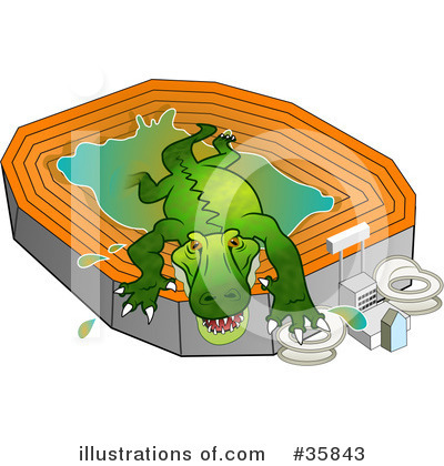 Royalty-Free (RF) Alligator Clipart Illustration by Prawny - Stock Sample #35843