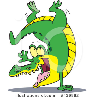 Royalty-Free (RF) Alligator Clipart Illustration by toonaday - Stock Sample #439892