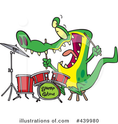 Royalty-Free (RF) Alligator Clipart Illustration by toonaday - Stock Sample #439980