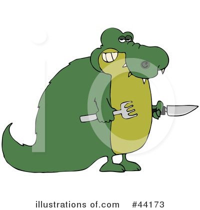 Royalty-Free (RF) Alligator Clipart Illustration by djart - Stock Sample #44173