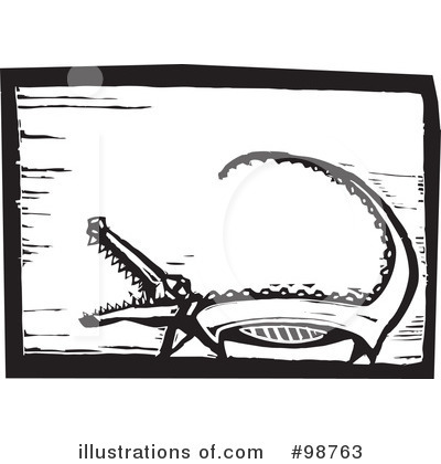Royalty-Free (RF) Alligator Clipart Illustration by xunantunich - Stock Sample #98763