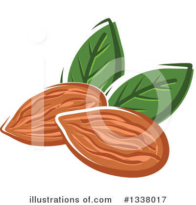 Royalty-Free (RF) Almond Clipart Illustration by Vector Tradition SM - Stock Sample #1338017