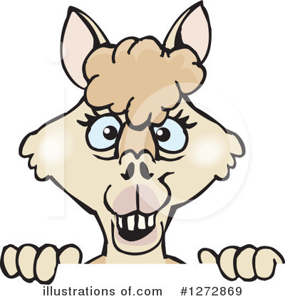 Royalty-Free (RF) Alpaca Clipart Illustration by Dennis Holmes Designs - Stock Sample #1272869
