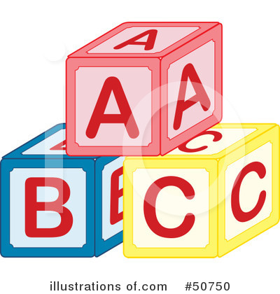 Royalty-Free (RF) Alphabet Blocks Clipart Illustration by Cherie Reve - Stock Sample #50750
