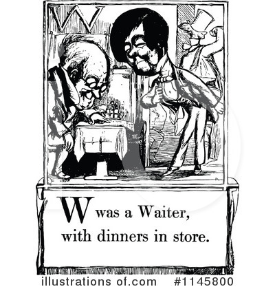 Waiter Clipart #1145800 by Prawny Vintage