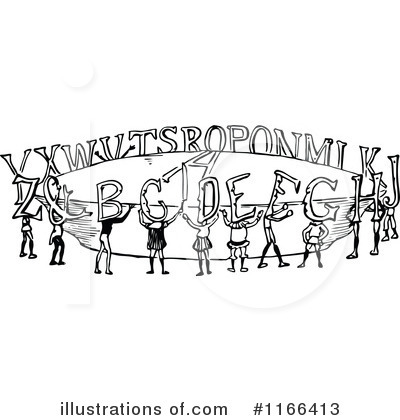 Royalty-Free (RF) Alphabet Clipart Illustration by Prawny Vintage - Stock Sample #1166413
