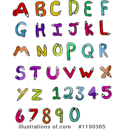 Royalty-Free (RF) Alphabet Clipart Illustration by lineartestpilot - Stock Sample #1190365