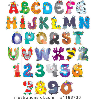 Monster Letters Clipart #1198736 by Alex Bannykh
