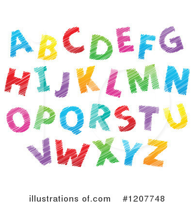 Royalty-Free (RF) Alphabet Clipart Illustration by visekart - Stock Sample #1207748