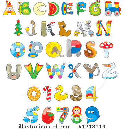Royalty-Free (RF) Alphabet Clipart Illustration by Alex Bannykh - Stock Sample #1213919