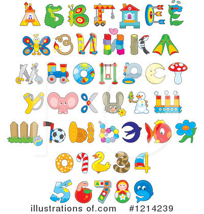Royalty-Free (RF) Alphabet Clipart Illustration by Alex Bannykh - Stock Sample #1214239