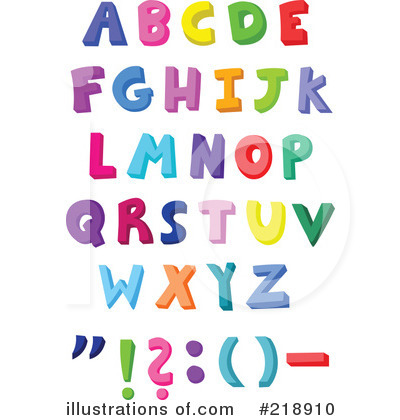 Royalty-Free (RF) Alphabet Clipart Illustration by yayayoyo - Stock Sample #218910