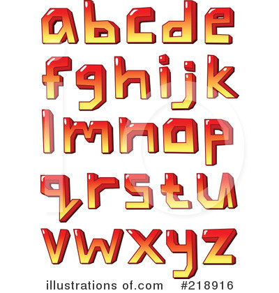 Royalty-Free (RF) Alphabet Clipart Illustration by yayayoyo - Stock Sample #218916