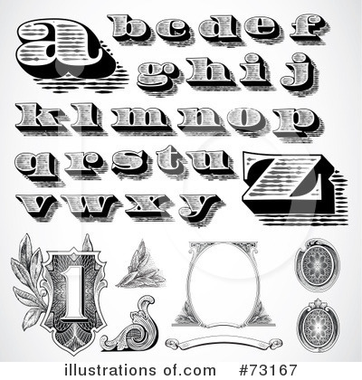Royalty-Free (RF) Alphabet Clipart Illustration by BestVector - Stock Sample #73167