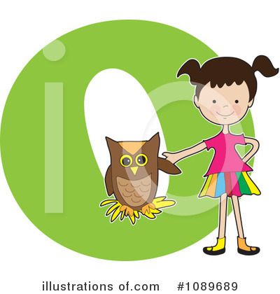 Royalty-Free (RF) Alphabet Girl Clipart Illustration by Maria Bell - Stock Sample #1089689