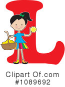 Alphabet Girl Clipart #1089692 by Maria Bell