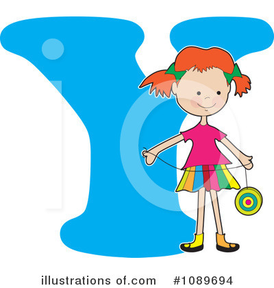 Royalty-Free (RF) Alphabet Girl Clipart Illustration by Maria Bell - Stock Sample #1089694