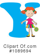 Alphabet Girl Clipart #1089694 by Maria Bell
