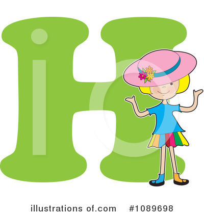 Alphabet Girl Clipart #1089698 by Maria Bell