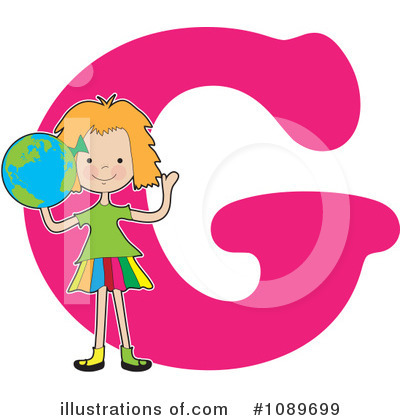 Alphabet Girl Clipart #1089699 by Maria Bell