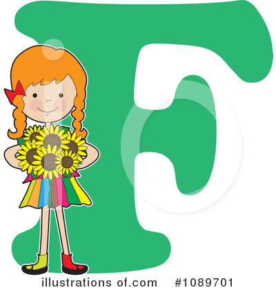 Royalty-Free (RF) Alphabet Girl Clipart Illustration by Maria Bell - Stock Sample #1089701