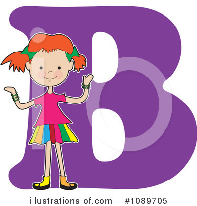 Alphabet Girl Clipart #1089705 by Maria Bell