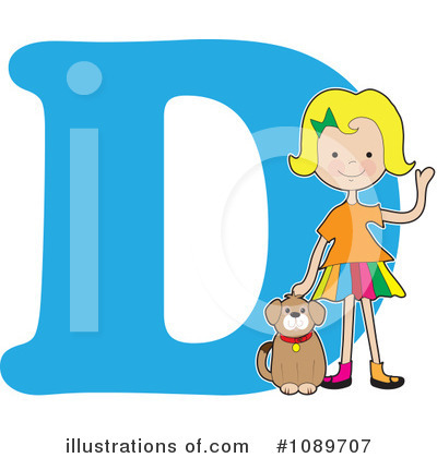 Royalty-Free (RF) Alphabet Girl Clipart Illustration by Maria Bell - Stock Sample #1089707