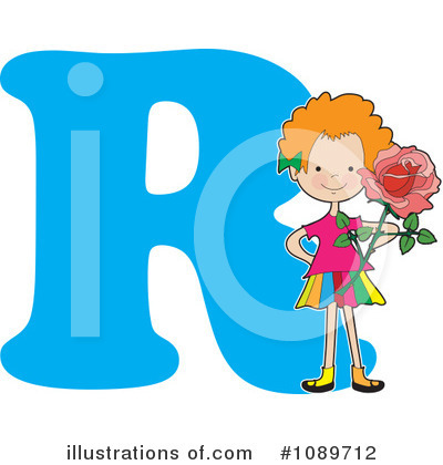 Alphabet Girl Clipart #1089712 by Maria Bell