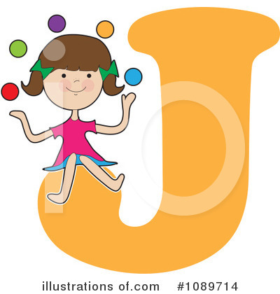 Royalty-Free (RF) Alphabet Girl Clipart Illustration by Maria Bell - Stock Sample #1089714