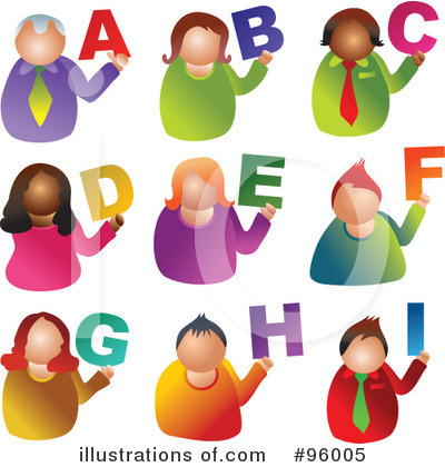 Royalty-Free (RF) Alphabet People Clipart Illustration by Prawny - Stock Sample #96005