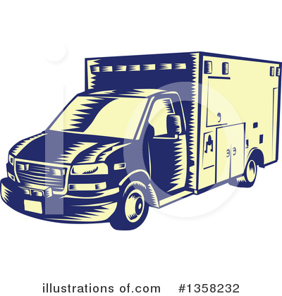 Royalty-Free (RF) Ambulance Clipart Illustration by patrimonio - Stock Sample #1358232