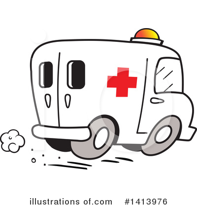 Royalty-Free (RF) Ambulance Clipart Illustration by Johnny Sajem - Stock Sample #1413976
