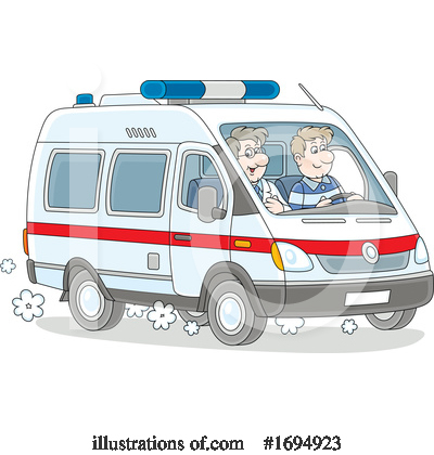 Royalty-Free (RF) Ambulance Clipart Illustration by Alex Bannykh - Stock Sample #1694923