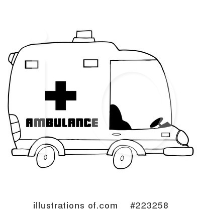 Royalty-Free (RF) Ambulance Clipart Illustration by Hit Toon - Stock Sample #223258