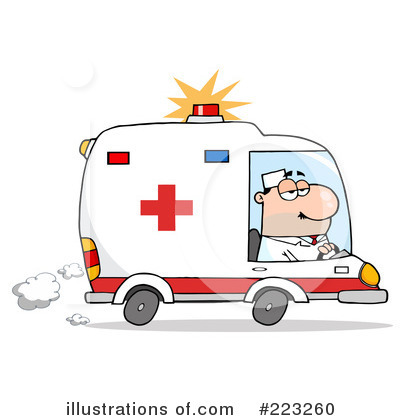 Royalty-Free (RF) Ambulance Clipart Illustration by Hit Toon - Stock Sample #223260