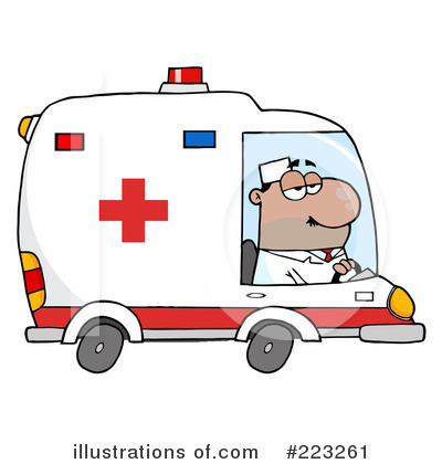 Royalty-Free (RF) Ambulance Clipart Illustration by Hit Toon - Stock Sample #223261