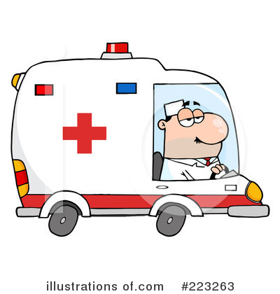 Royalty-Free (RF) Ambulance Clipart Illustration by Hit Toon - Stock Sample #223263