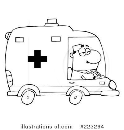 Royalty-Free (RF) Ambulance Clipart Illustration by Hit Toon - Stock Sample #223264