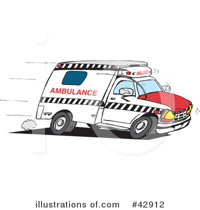 Royalty-Free (RF) Ambulance Clipart Illustration by Dennis Holmes Designs - Stock Sample #42912