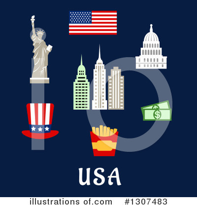 Statue Of Liberty Clipart #1307483 by Vector Tradition SM