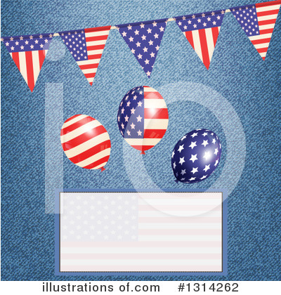American Flag Clipart #1314262 by elaineitalia