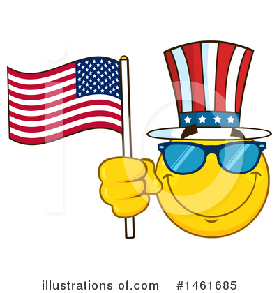 American Flag Clipart #1461685 by Hit Toon