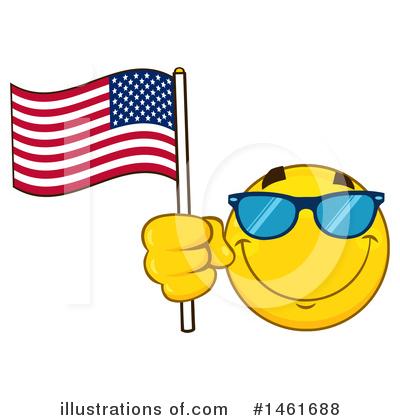American Flag Clipart #1461688 by Hit Toon