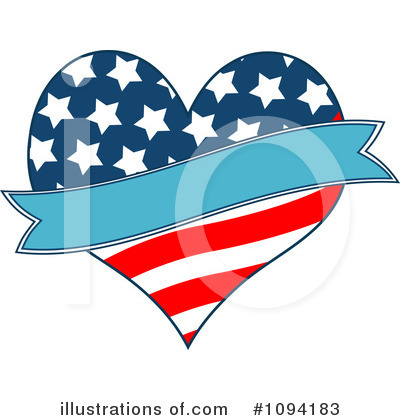 Royalty-Free (RF) American Flag Clipart Illustration by Pushkin - Stock Sample #1094183