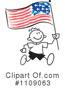 American Flag Clipart #1109063 by Johnny Sajem